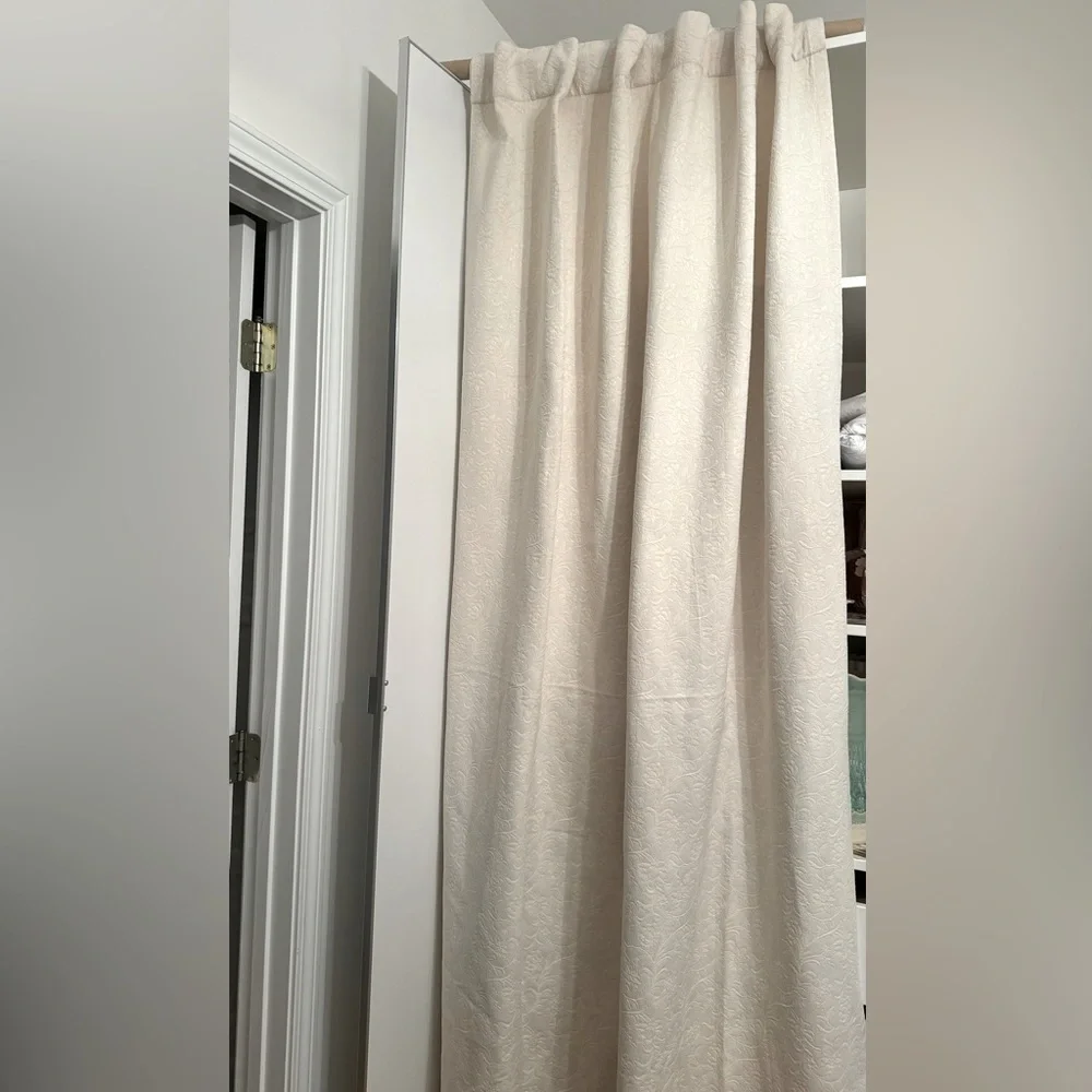 Set off 2 Beautiful Texture Window   Curtains  50” x 93”